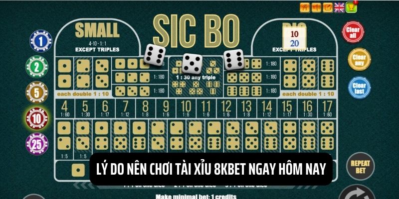 Chia sẻ những ưu điểm thuyết phục bạn nên tham gia tài xỉu 8KBET