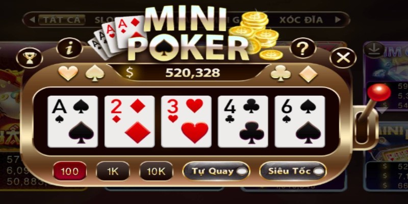 Tỷ lệ thưởng được áp dụng trong nổ hũ mini Poker