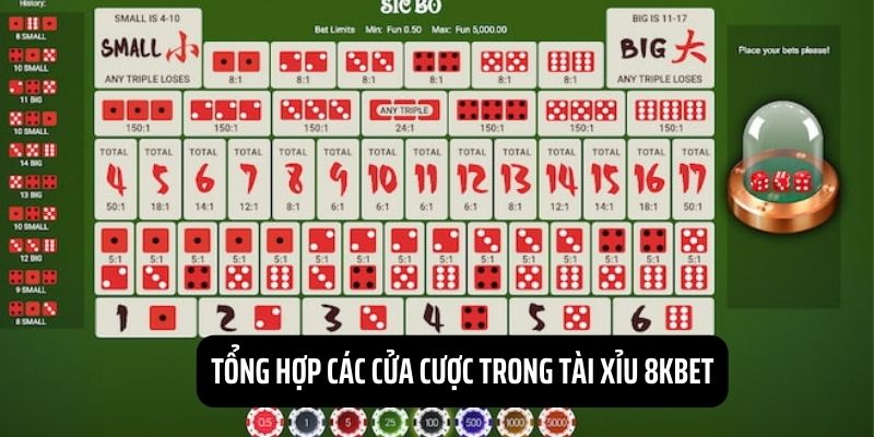 Ba cửa thường xuất hiện trong tài xỉu 8KBET